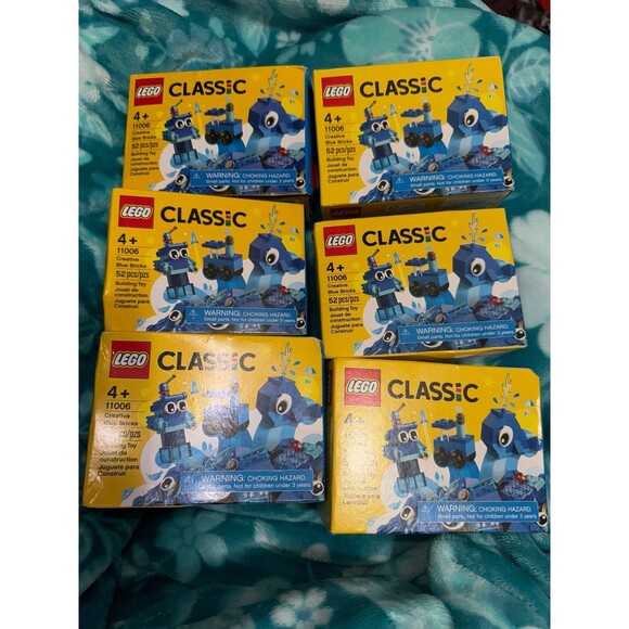 (6) LEGO blue 52 piece sets bundle - Picture 2 of 6